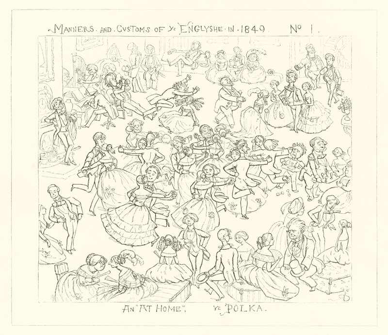 An At Home, The Polka by Richard Doyle