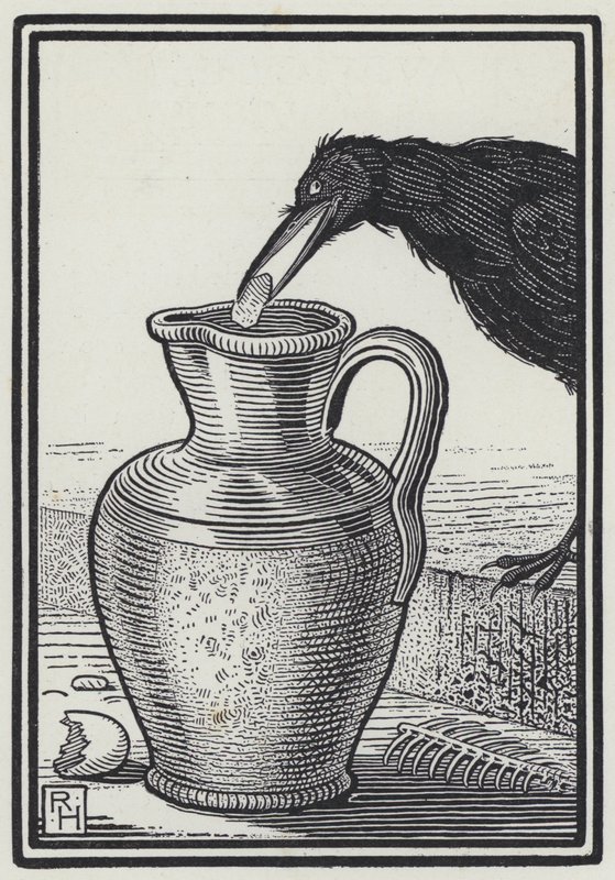 The Crow And The Pitcher by Richard Heighway