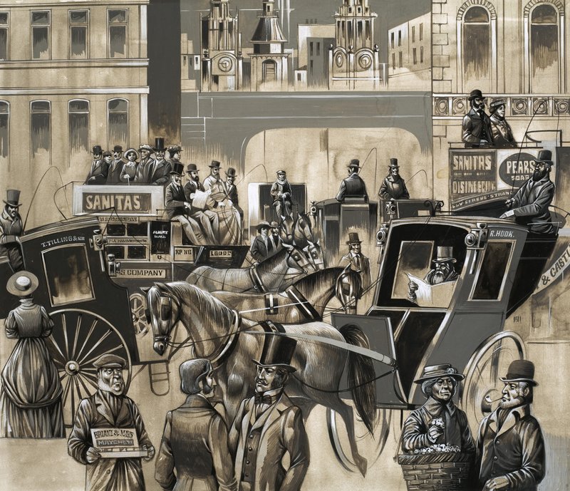 Victorian street scene by Richard Hook