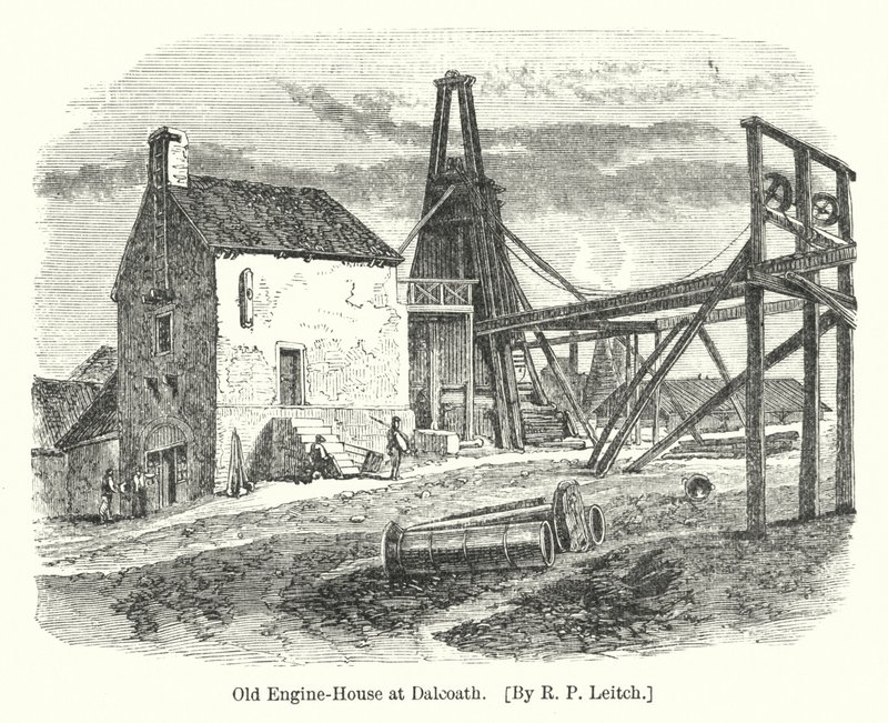 Old Engine-House at Dalcoath by Richard Principal (after) Leitch