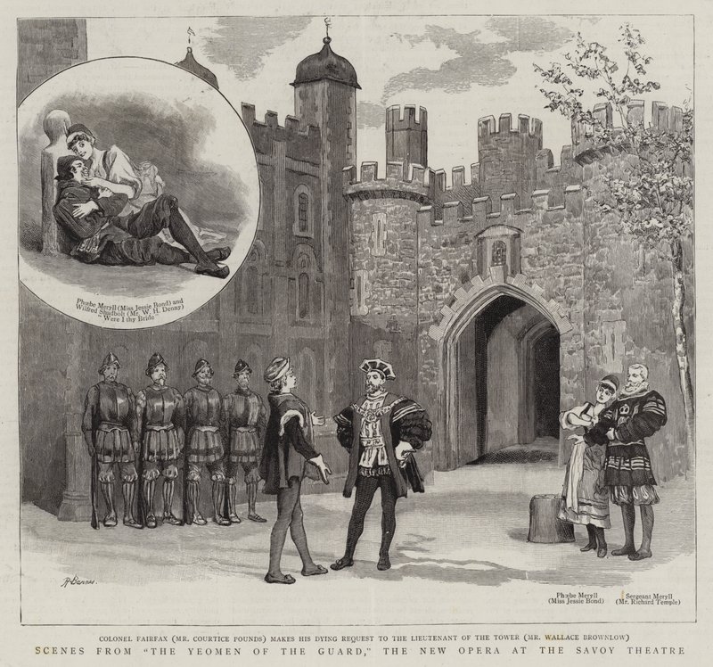 Scenes from The Yeomen of the Guard, the New Opera at the Savoy Theatre by Robert Barnes