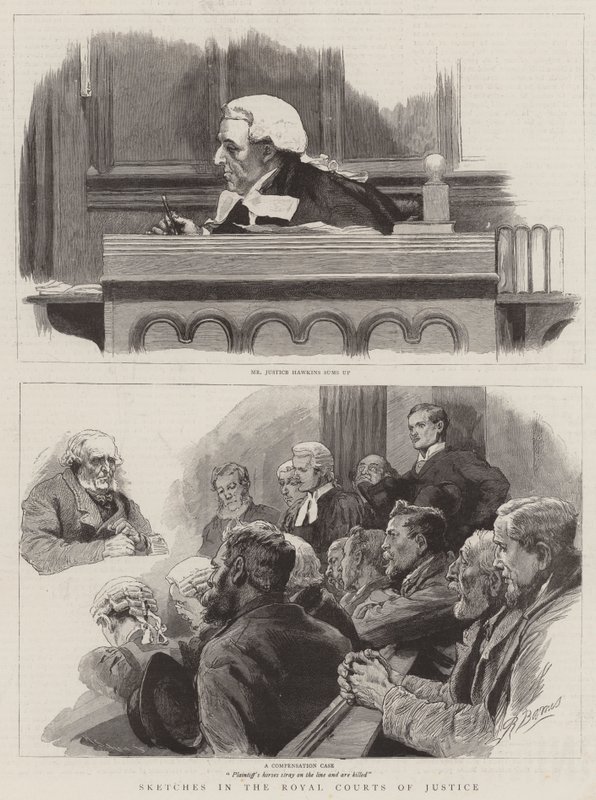 Sketches in the Royal Courts of Justice by Robert Barnes