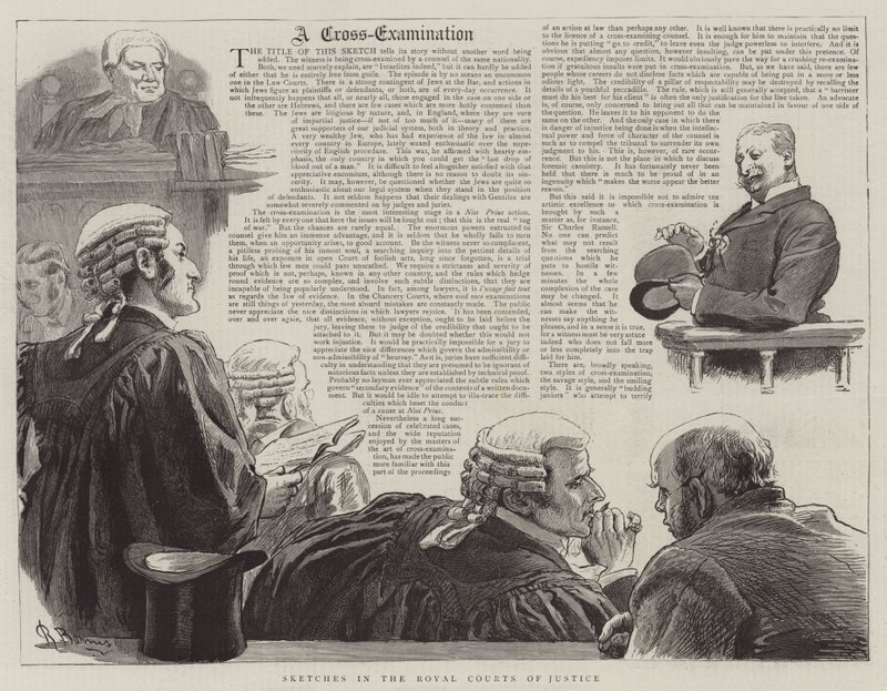 Sketches in the Royal Courts of Justice by Robert Barnes