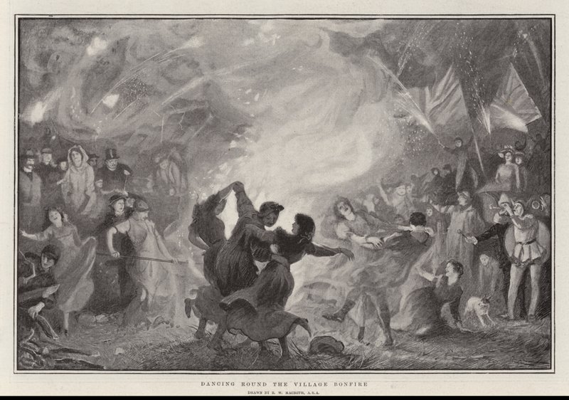 Dancing round the Village Bonfire by Robert Walker Macbeth