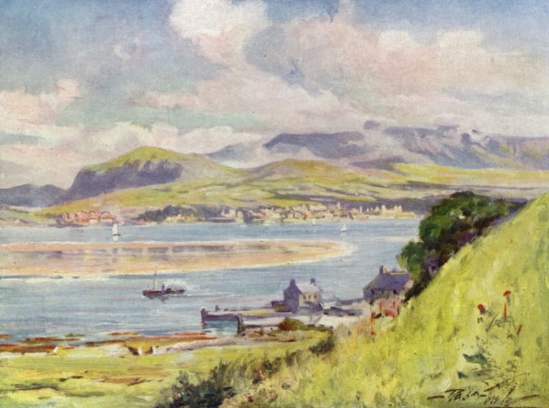 Carnarvon, from Anglesey by Robert (after) Fowler