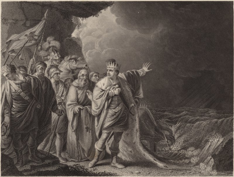 Canute Reproving His Courtiers by Robert Edge Pine