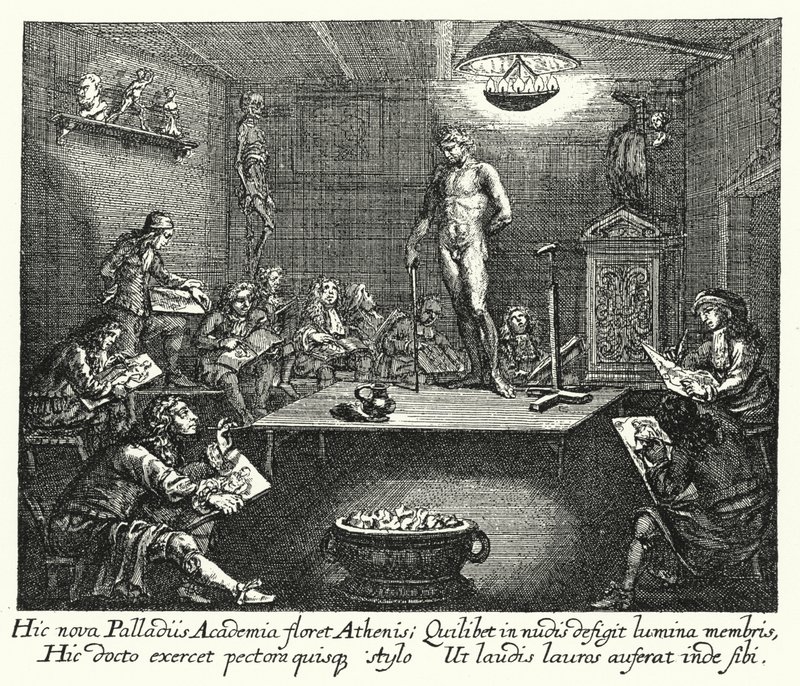The Academy by Romeyn de (after) Hooghe