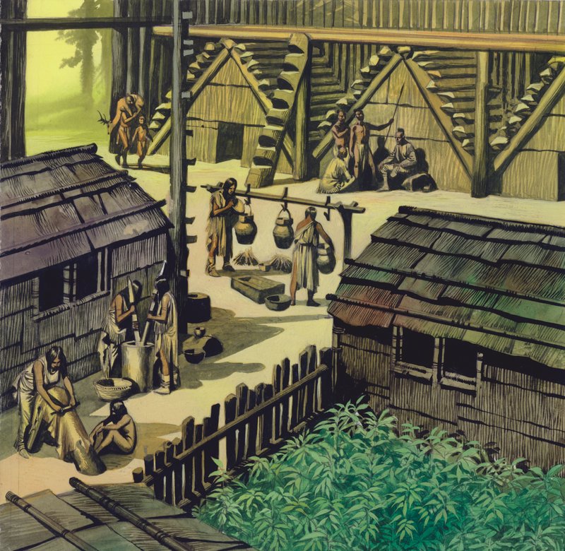 Indian camp by Ron Embleton