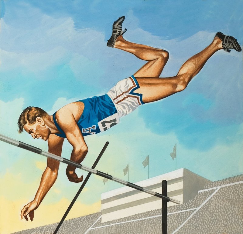 Pole Vaulting by Ron Embleton