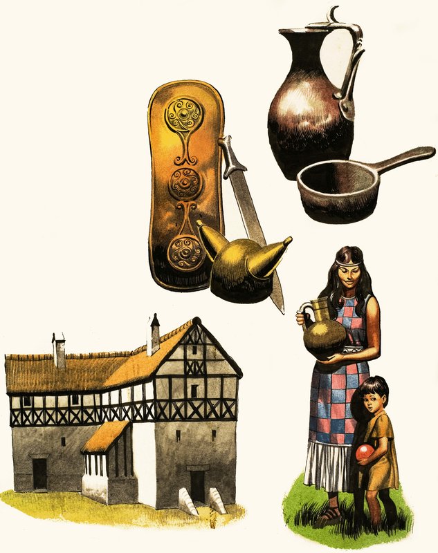 Roman artefacts by Ron Embleton