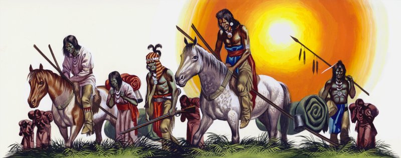 Vanquished Native American Indians by Ron Embleton
