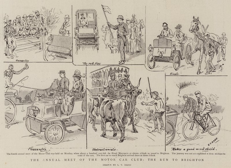 The Annual Meet of the Motor Car Club, the Run to Brighton by S.T. Dadd