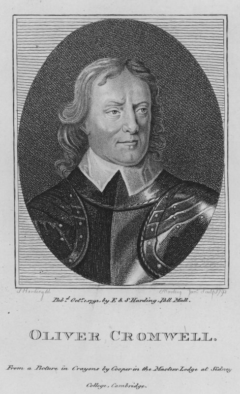 Oliver Cromwell by S. (after) Harding