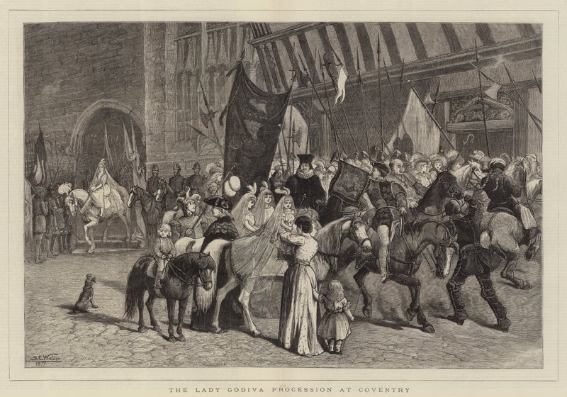 The Lady Godiva Procession at Coventry by Samuel Edmund Waller