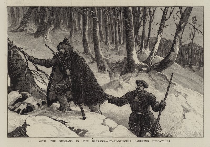 With the Russians in the Balkans, Staff-Officers Carrying Despatches by Samuel Edmund Waller