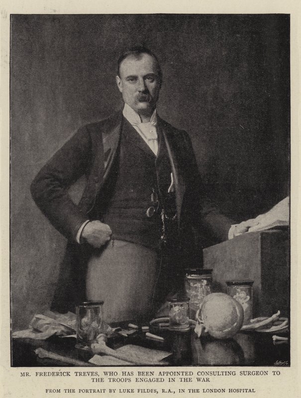 Mr Frederick Treves, Who Has Been Appointed Consulting Surgeon to the Troops Engaged in the War by Samuel Luke Fildes