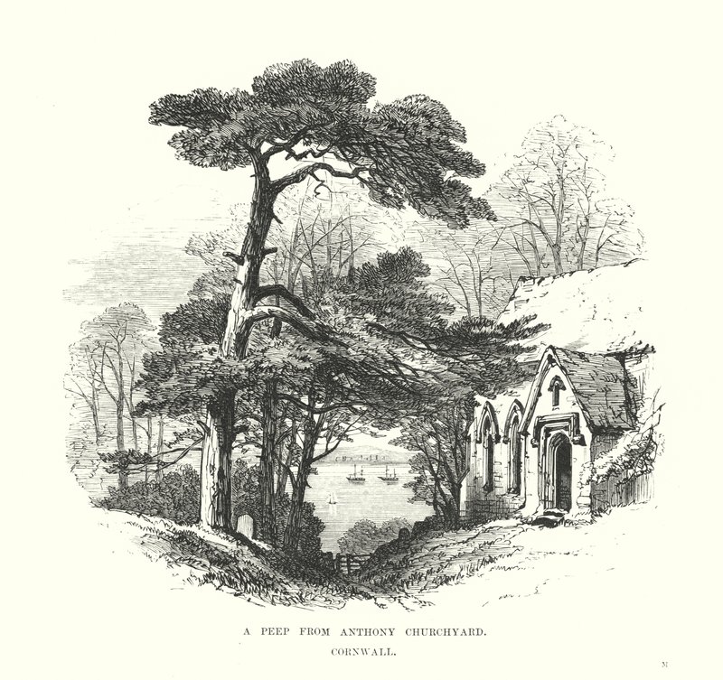 A Peep from Anthony Churchyard, Cornwall by Samuel Read