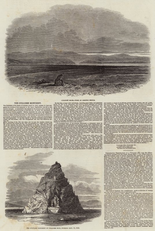 The Culloden Monument by Samuel Read