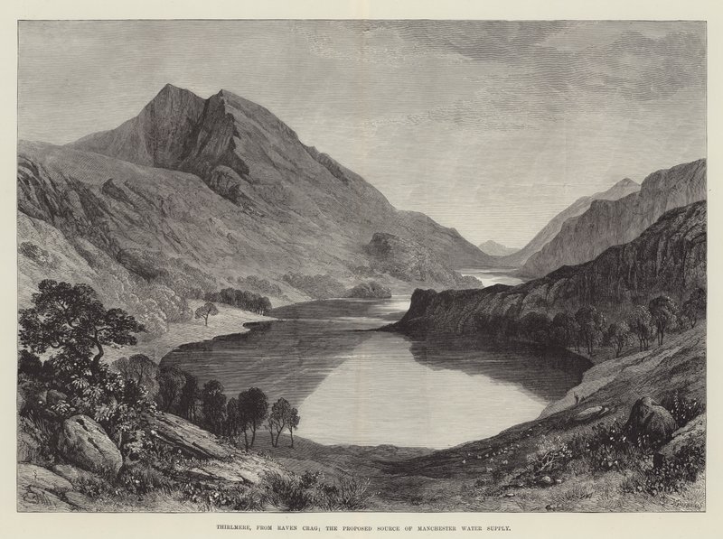 Thirlmere, from Raven Crag; the Proposed Source of Manchester Water Supply by Samuel Read
