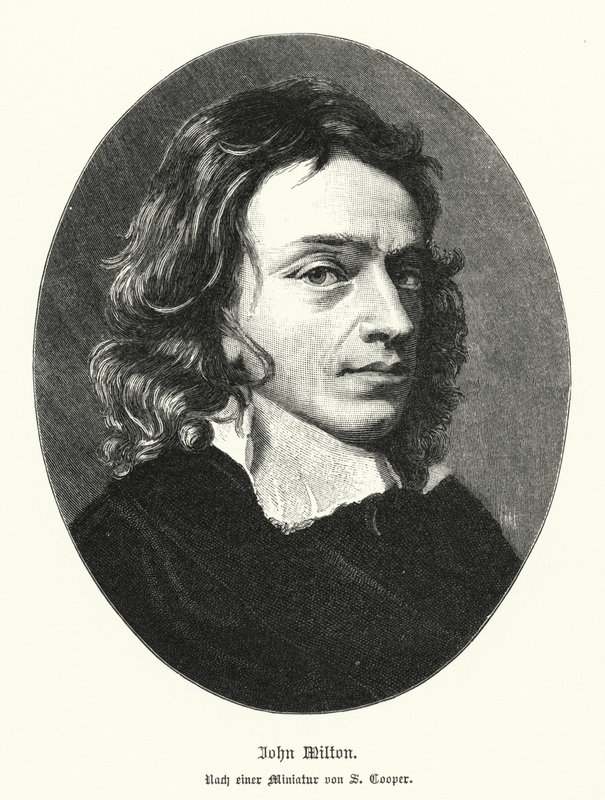 John Milton, English poet by Samuel (after) Cooper