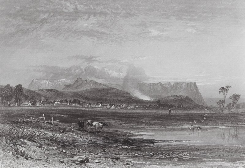 Australia: Perth, Tasmania by Samuel (after) Prout