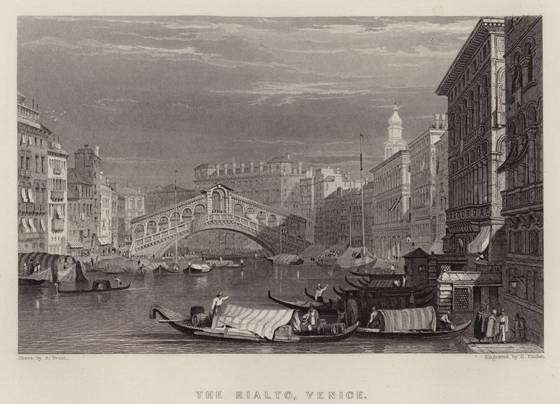 The Rialto, Venice by Samuel (after) Prout