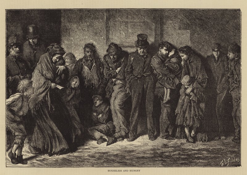 Houseless and Hungry by Samuel Luke Fildes