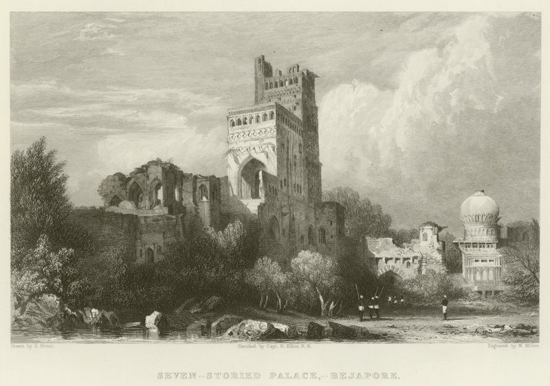 Seven-Storied Palace in Bejapore by Samuel Prout