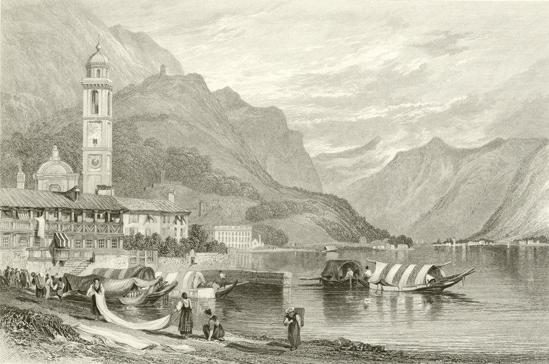 The Lake of Como, Italy by Samuel Prout