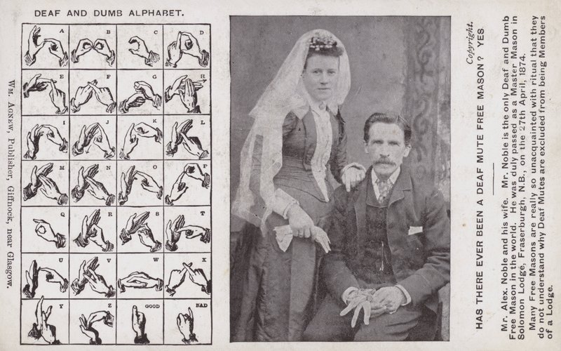 Deaf and Dumb Alphabet by Scottish Photographer