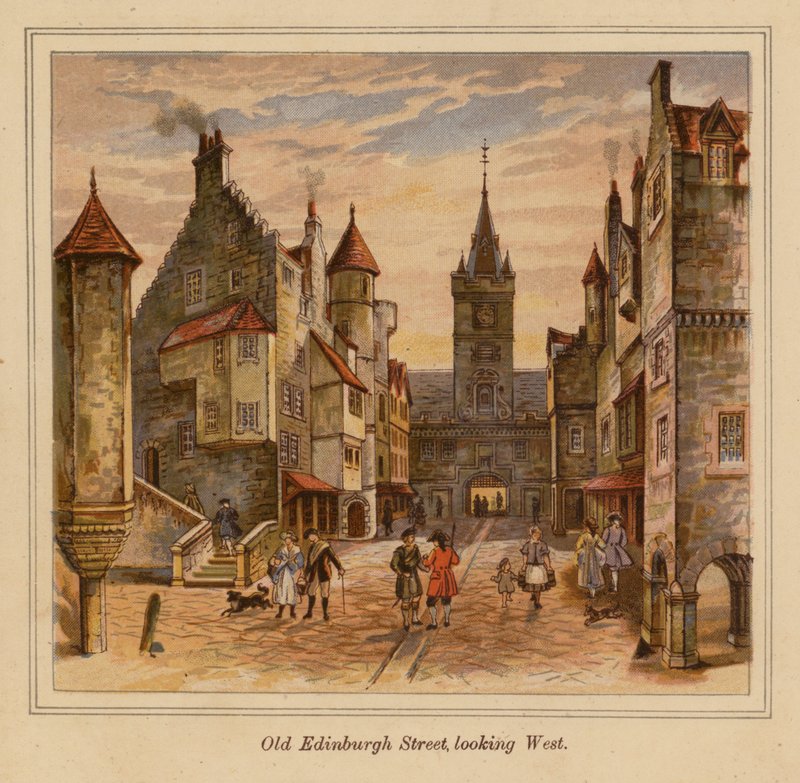 Old Edinburgh Street looking west by Scottish School