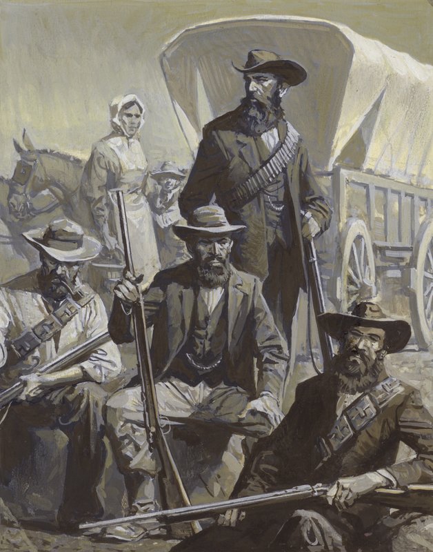 Boer Soldiers and Wagon by Severino Baraldi