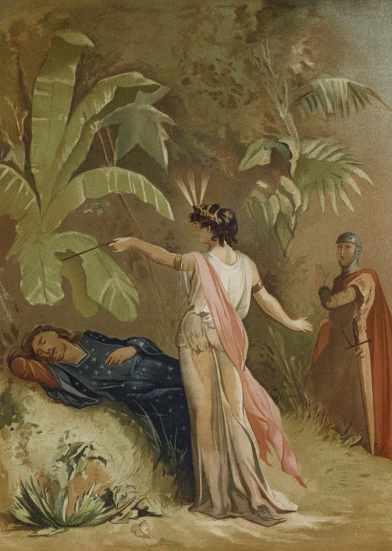 Merlin and Viviane, the Lady of the Lake by Spanish School
