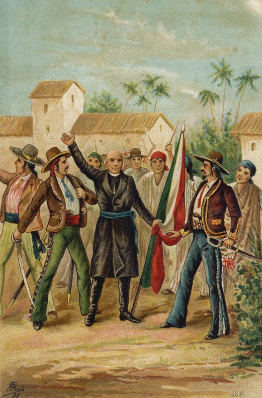 The Catholic Priest Miguel Hidalgo y Costilla Issues the Grito de Dolores Calling for Mexican Independence by Spanish School