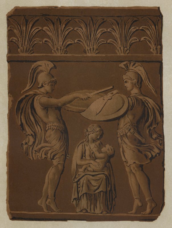 The Curetes Beating Their Shields to Drown Out the Cries of the Infant Zeus by Spanish School