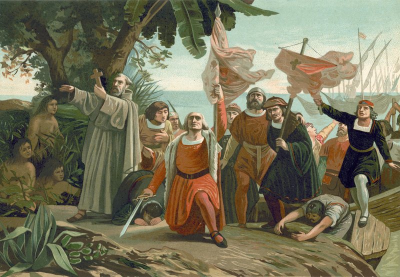 Arrival of Columbus in America, 1492 by Spanish School