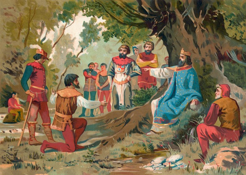 Charlemagne Administering Justice in Public by Spanish School