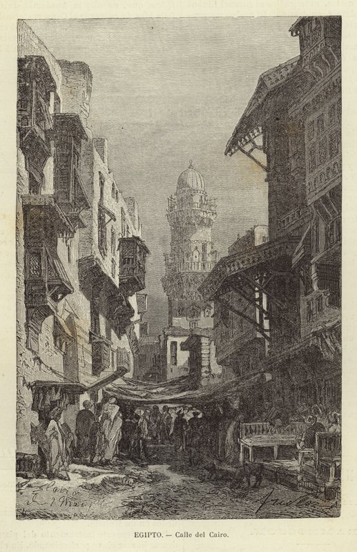 Egypt - Street in Cairo by Spanish School