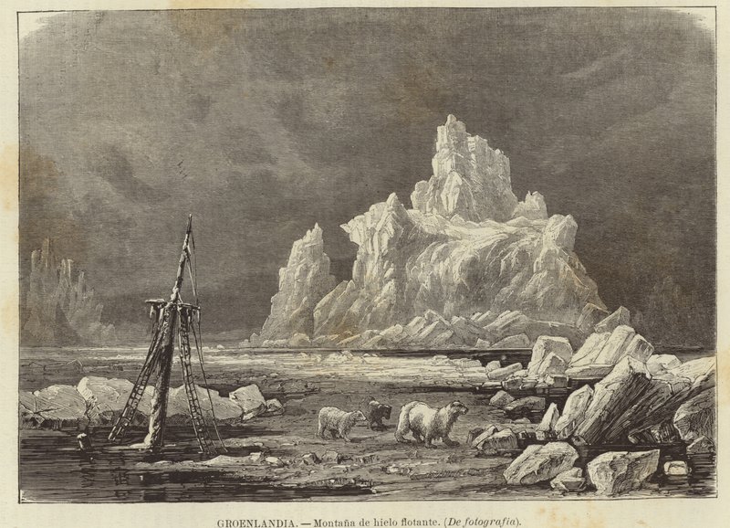 Greenland - Mountain of Floating Ice by Spanish School