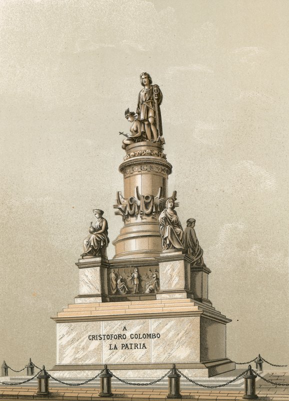 Monument to Columbus in Genoa by Spanish School