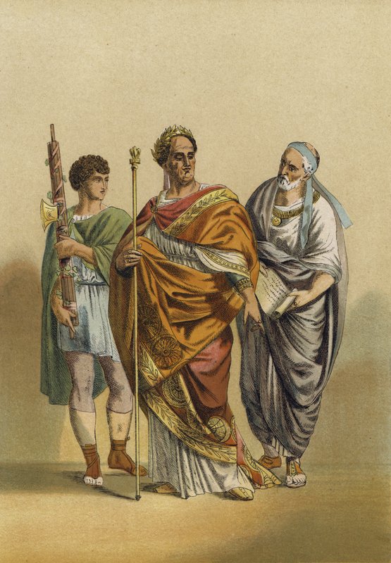 Roman Priest of Jupiter and His Attendants by Spanish School