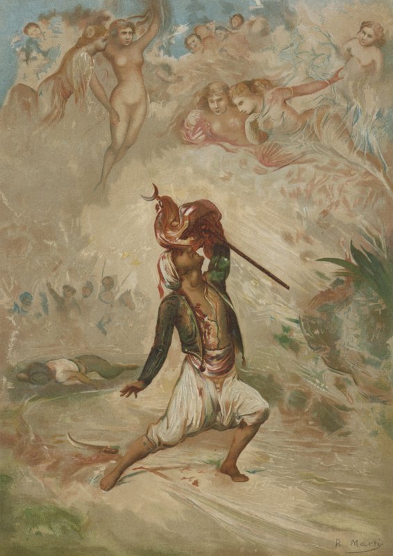 The Houris of the Prophet by Spanish School