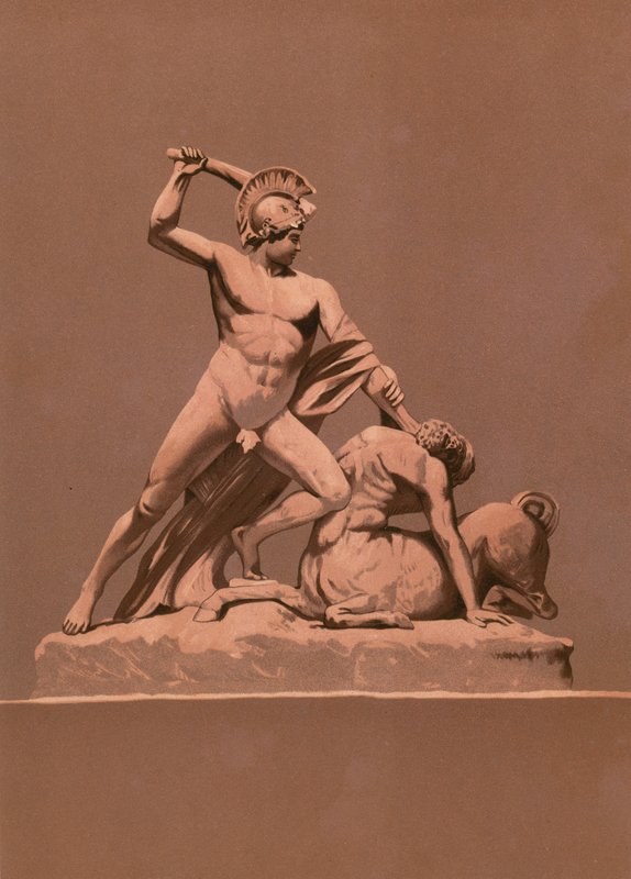 Theseus Killing the Minotaur by Spanish School
