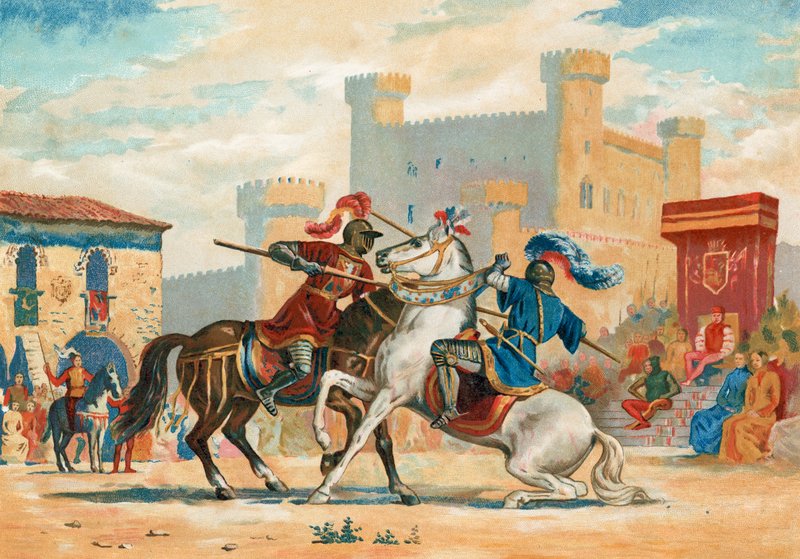 Tournament in the Middle Ages by Spanish School