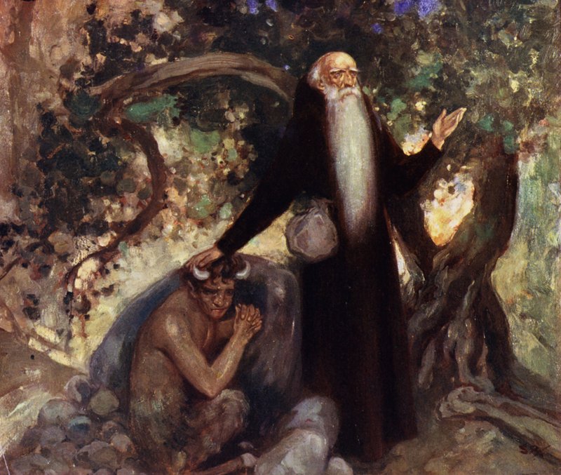 Saint Anthony and the Satyr by Stephen Reid