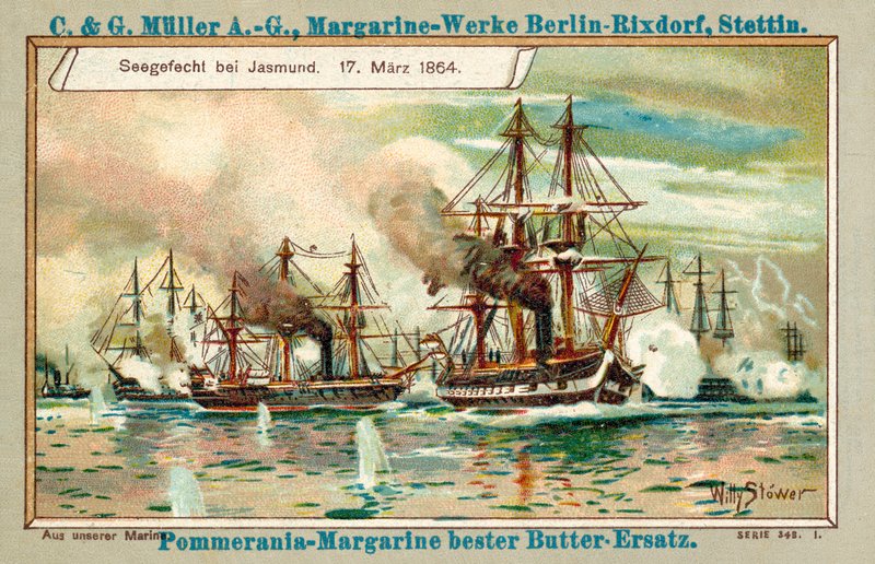 Naval battle of Jasmund, 17 March 1864 by Stoewer Willy