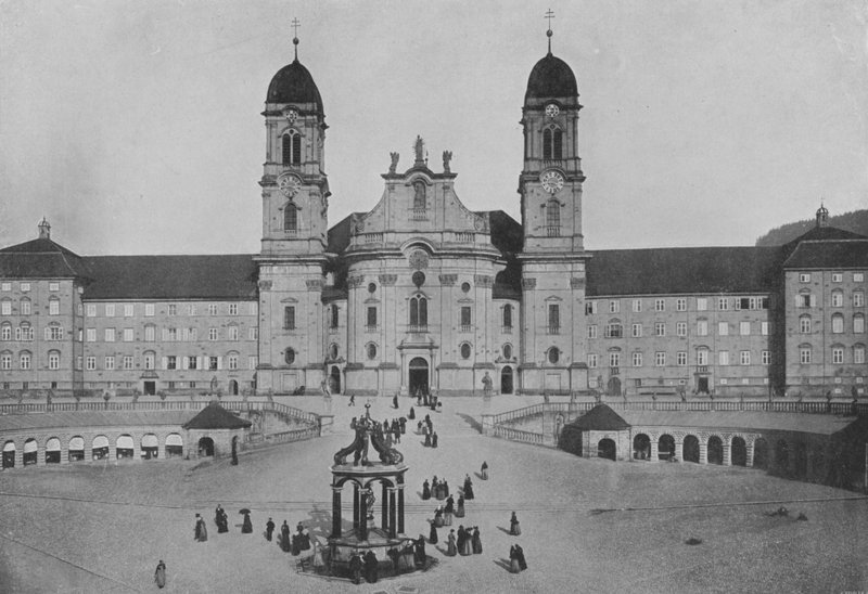 Einsiedeln, Facade of the Monastery by Swiss Photographer
