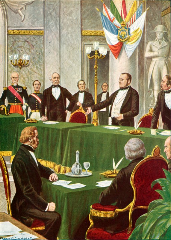 Cavour at the Paris Congress by Tancredi Scarpelli