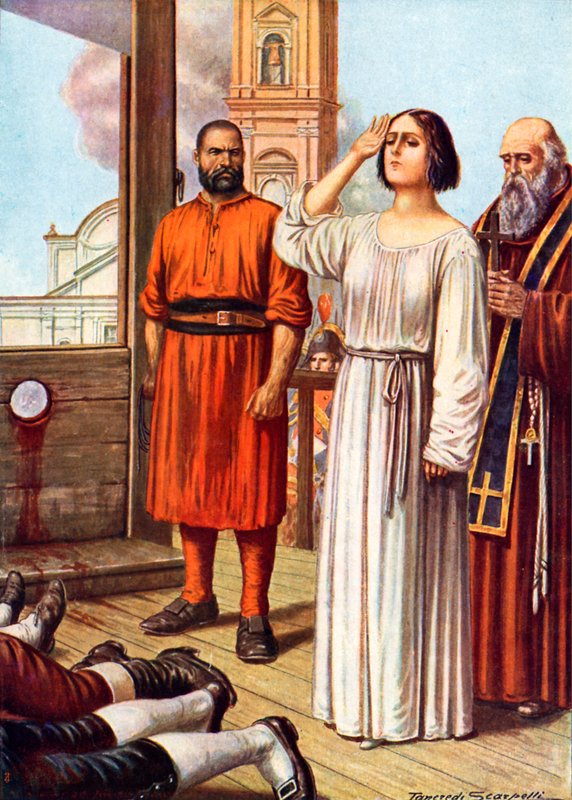 Eleonora Fonseca-Pimentel Salutes Her Executed Colleagues by Tancredi Scarpelli