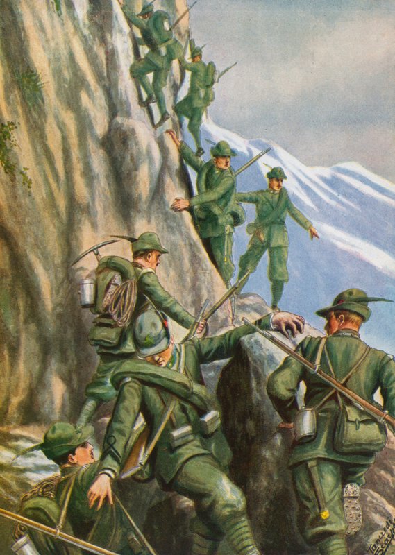 Heroic Italian Mountain Troops by Tancredi Scarpelli